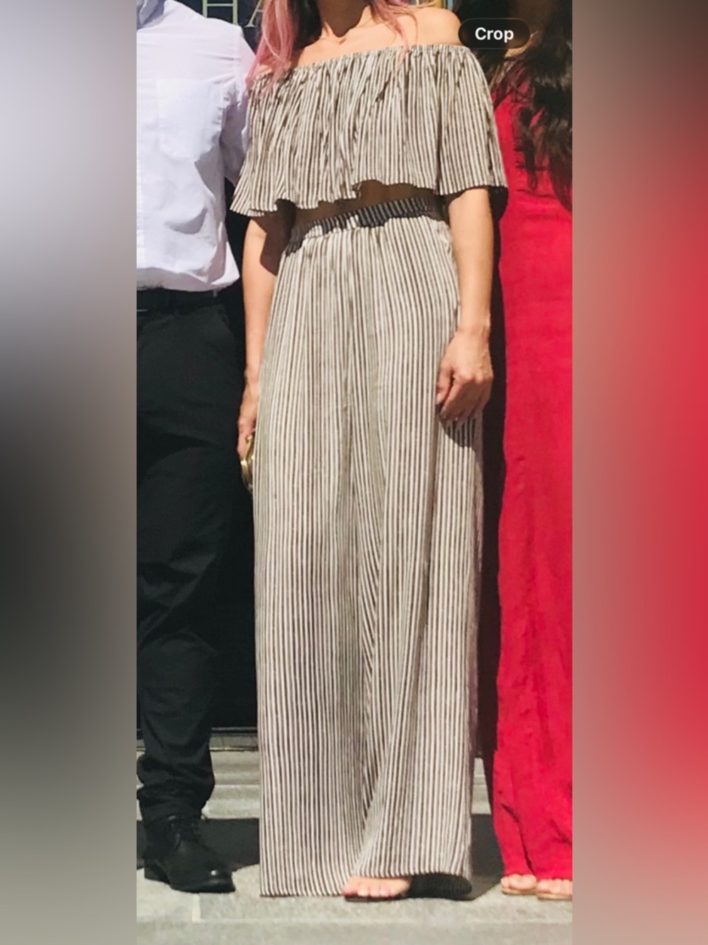 SIZE SMALL BROWN STRIPED 2 PIECE SET